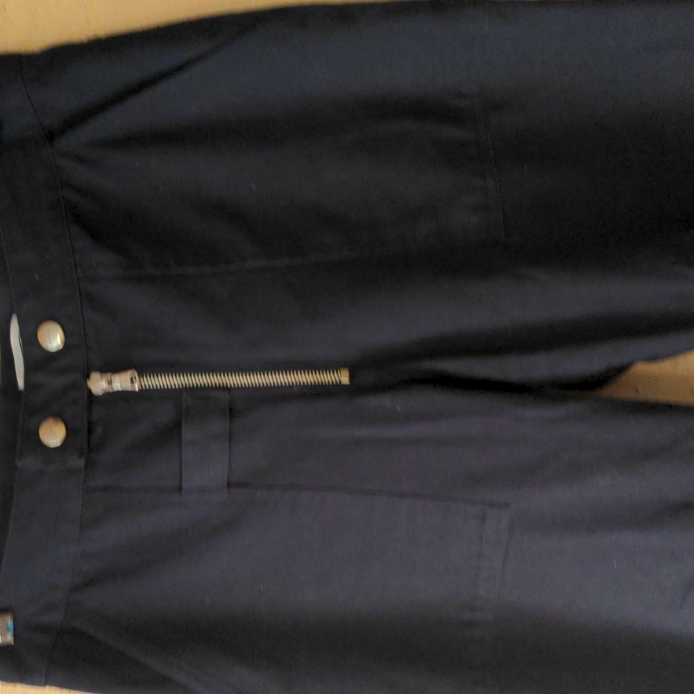 NOMIA Navy Cropped Flared Pants - Picture 3 of 12